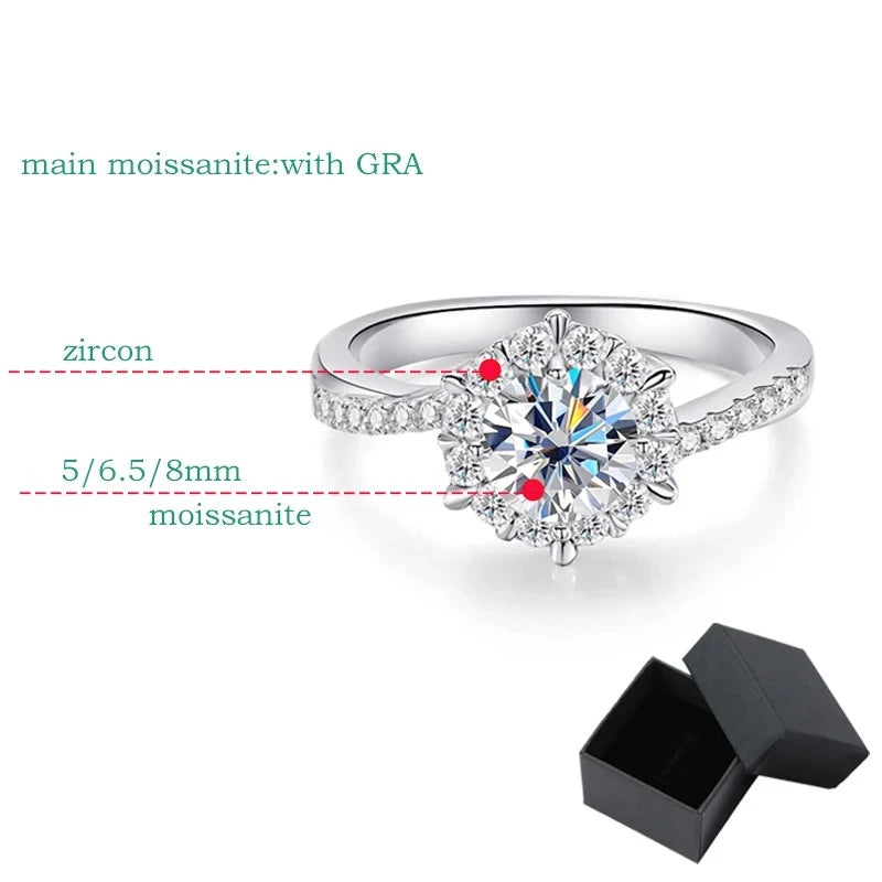 2CT Luxury Certified Moissanite Engagement Ring - Ornalux