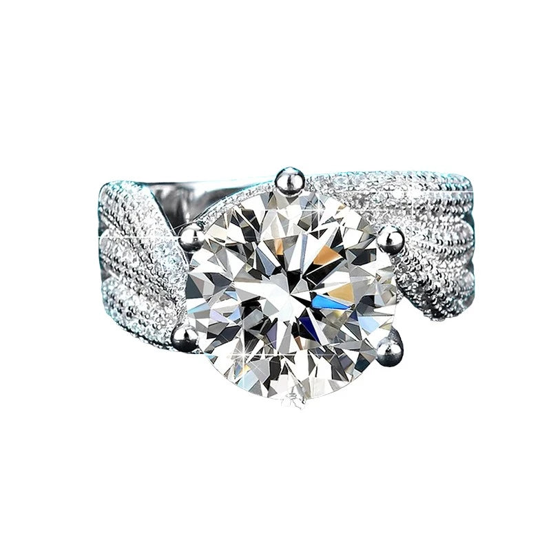 Luxury Moissanite Engagement Ring - D Color 5CT - Ornalux