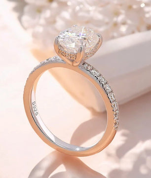 2.4Cttw Oval Cut Moissanite Wedding Ring - Ornalux