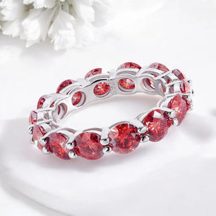 7CTTW Red Moissanite Eternity Ring S925 (8 Colors) - Ornalux