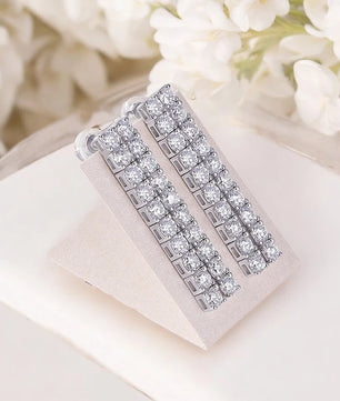 4CTTW Real Moissanite Drop Earrings - Long Tassel Dangle - Ornalux