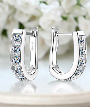 18k Plated 1cttw Moissanite Hoop Earrings - Ornalux