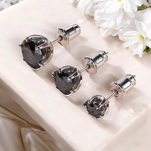 Hip Hop Black Moissanite Stud Earrings - Ornalux