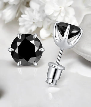 Hip Hop Black Moissanite Stud Earrings - Ornalux