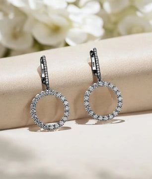 All Moissanite Diamond Drop Earrings - Ornalux