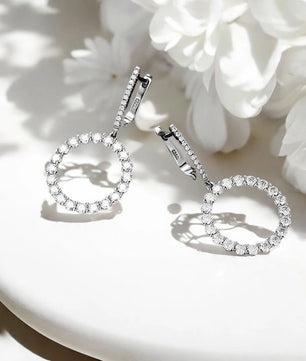 All Moissanite Diamond Drop Earrings - Ornalux