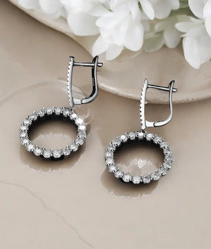All Moissanite Diamond Drop Earrings - Ornalux