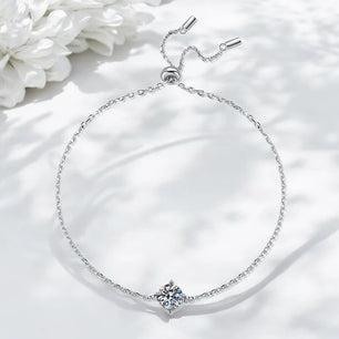 1CT Moissanite Bracelet - Adjustable Chain - Ornalux