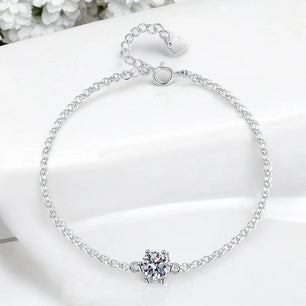 1CT Moissanite Bracelet - Adjustable Chain - Ornalux