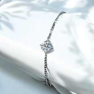 1CT Moissanite Bracelet - Adjustable Chain - Ornalux