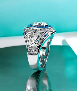 Vintage Men's Moissanite Engagement Ring - Ornalux