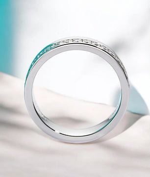 D Color Moissanite Wedding Band Rings for Men - Ornalux
