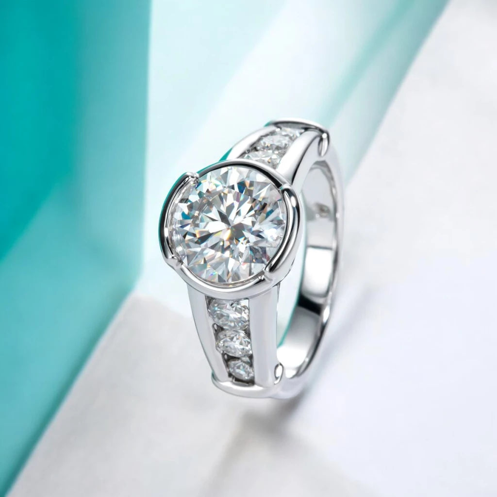 Luxury 3ct Moissanite Wedding Band Ring - Ornalux