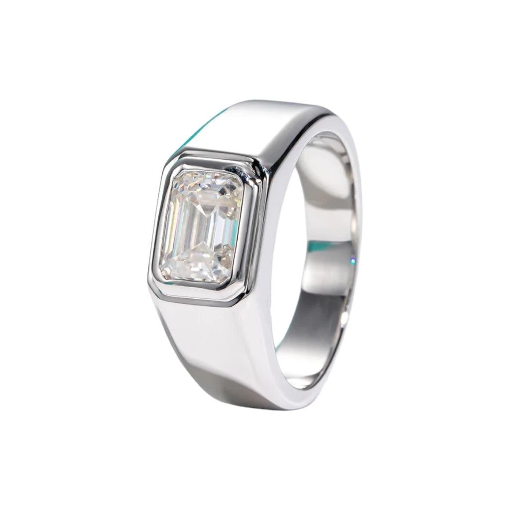 2ct D Color Moissanite Men's Ring - Ornalux