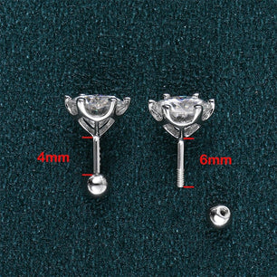 D Color 8mm Moissanite Stud Earrings - Ornalux