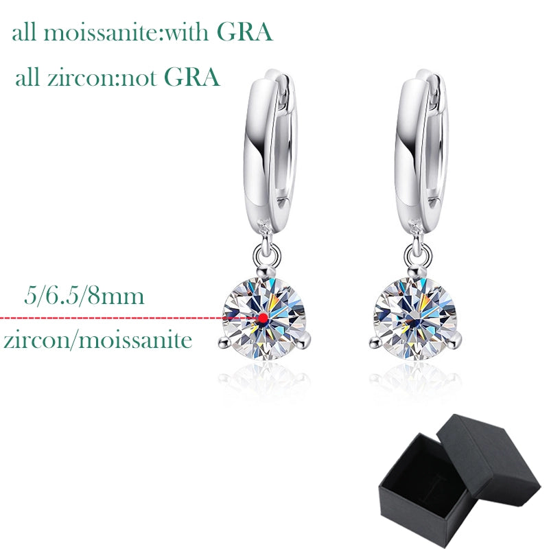 Brilliant Cut Moissanite Drop Earrings - Ornalux