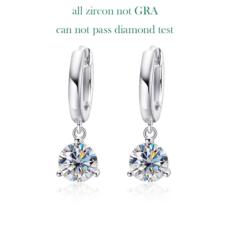 Brilliant Cut Moissanite Drop Earrings - Ornalux