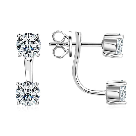 Luxury 2CTTW Moissanite Stud Earrings - Ornalux