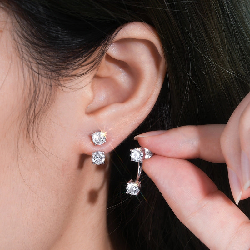 Luxury 2CTTW Moissanite Stud Earrings - Ornalux