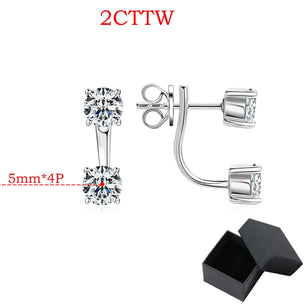 Luxury 2CTTW Moissanite Stud Earrings - Ornalux