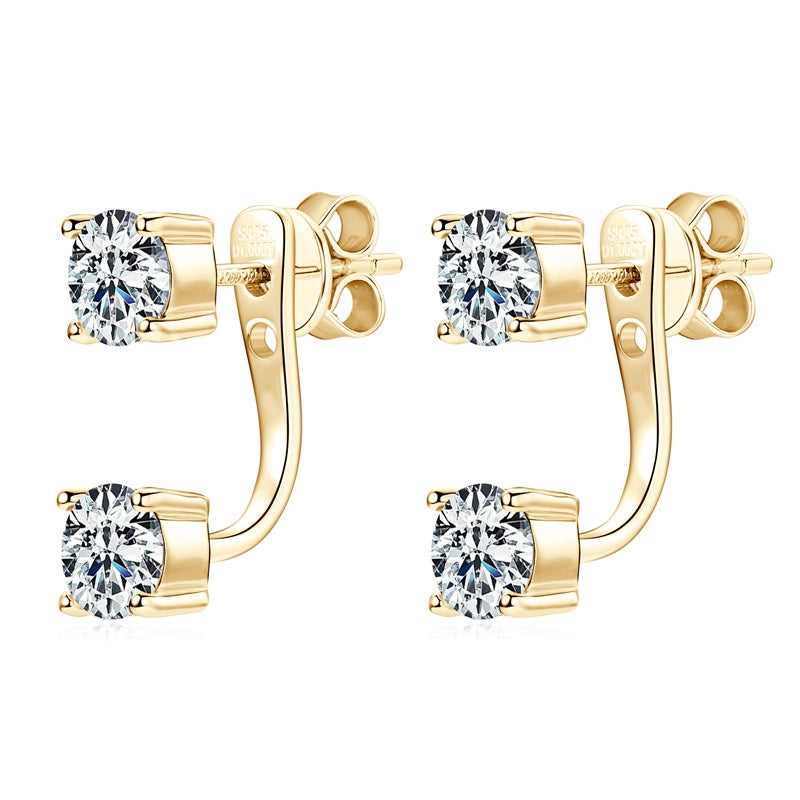 Luxury 2CTTW Moissanite Stud Earrings - Ornalux