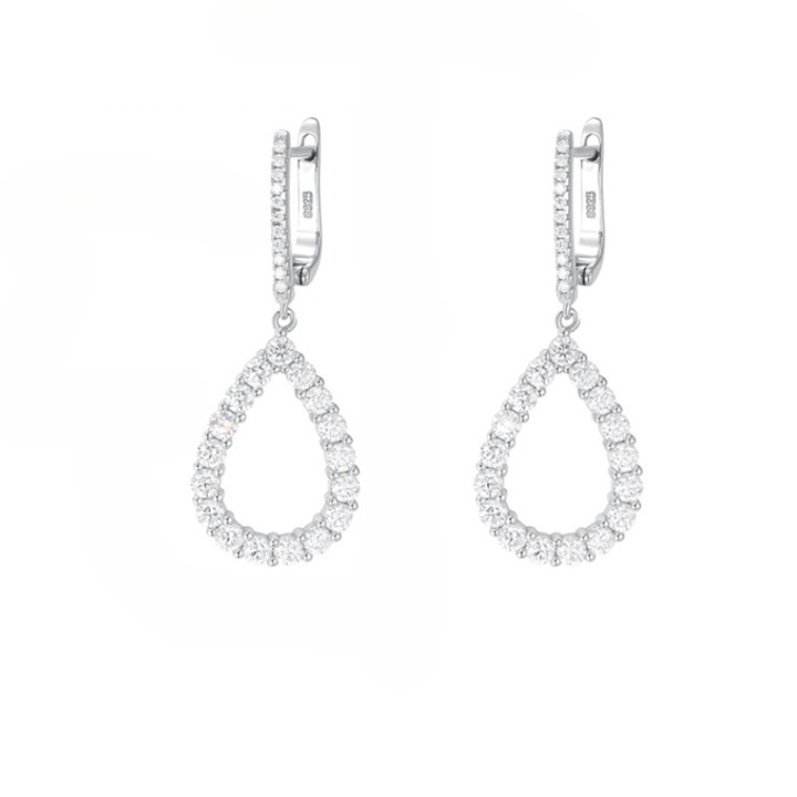 All Moissanite Diamond Drop Earrings