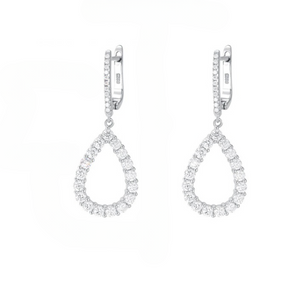 All Moissanite Diamond Drop Earrings