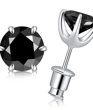 Hip Hop Black Moissanite Stud Earrings - Ornalux