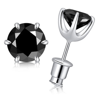 Hip Hop Black Moissanite Stud Earrings - Ornalux