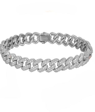 Cuban Bracelet High Carbon Diamond Finish - Ornalux