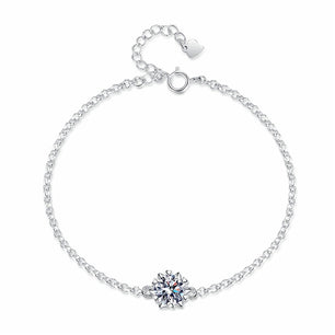 1CT Moissanite Bracelet - Adjustable Chain - Ornalux