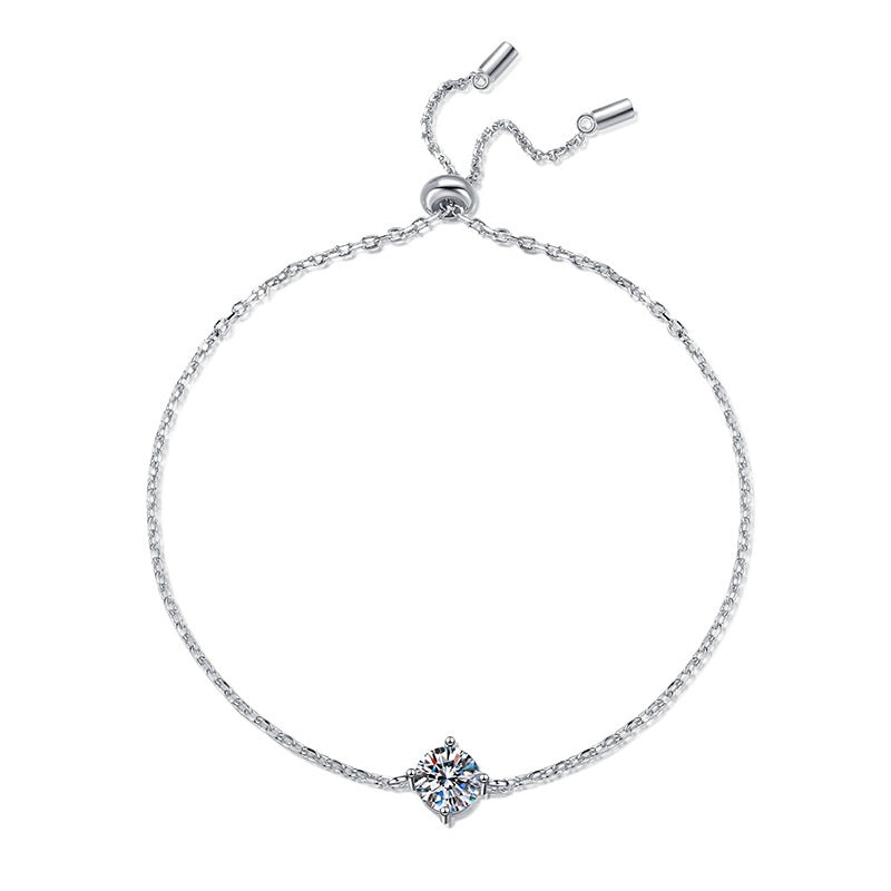 1CT Moissanite Bracelet - Adjustable Chain - Ornalux