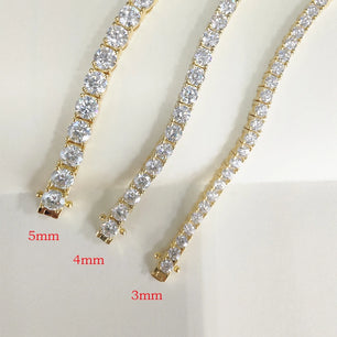 Sparkling Moissanite Tennis Chain Necklace - Ornalux