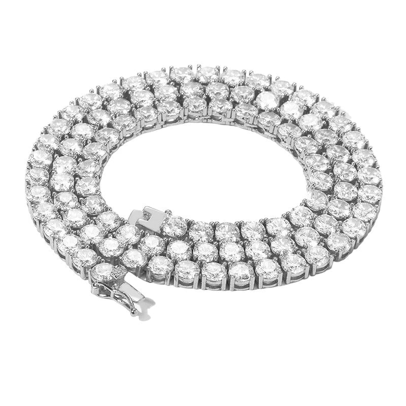 Sparkling Moissanite Tennis Chain Necklace - Ornalux