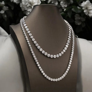 Sparkling Moissanite Tennis Chain Necklace - Ornalux