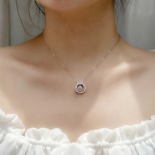 925 Silver Bowknot Necklace with Moissanite - Ornalux