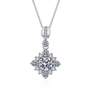 1ct Moissanite Diamond Pendant Necklace - Ornalux