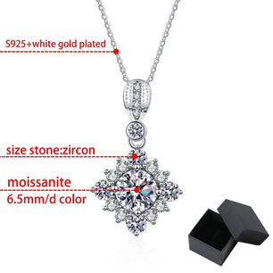 1ct Moissanite Diamond Pendant Necklace - Ornalux