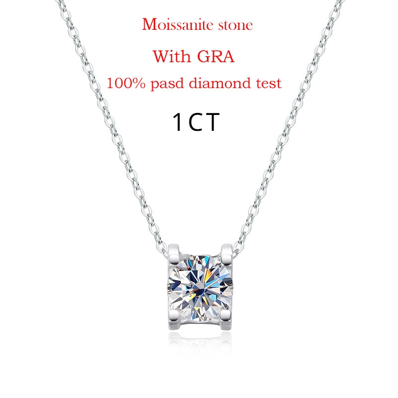 D Color 2CT Moissanite Pendant - Classic Wedding Necklace - Ornalux