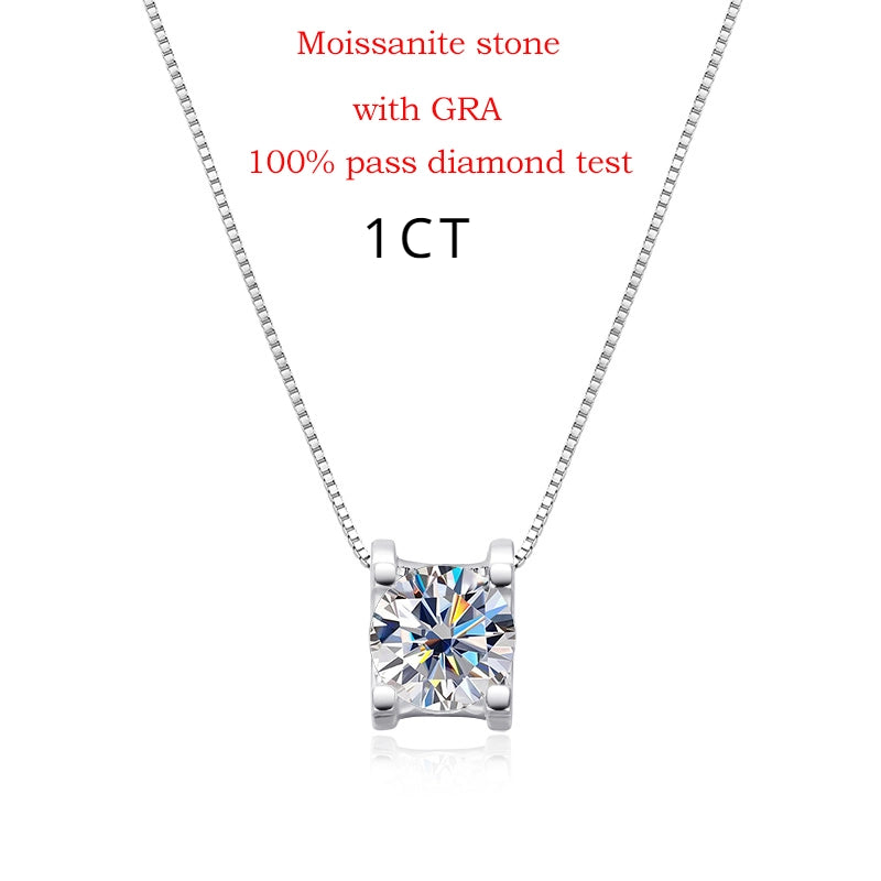 D Color 2CT Moissanite Pendant - Classic Wedding Necklace - Ornalux