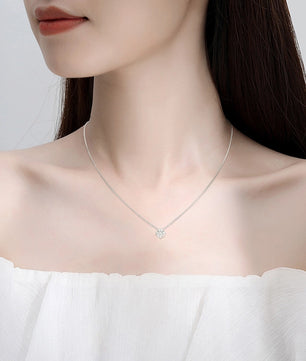 2CT Certified Moissanite Necklace - Sparkling Pendant - Ornalux