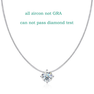 0.5-2CT Certified Moissanite Necklace - Sparkling Lab Diamond - Ornalux