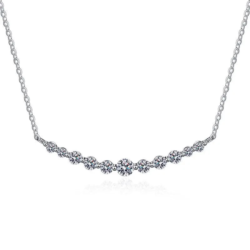 All Moissanite Necklace 1.1ct Sparkling Lab Diamond Pendant - Ornalux