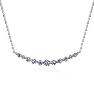 All Moissanite Necklace 1.1ct Sparkling Lab Diamond Pendant - Ornalux