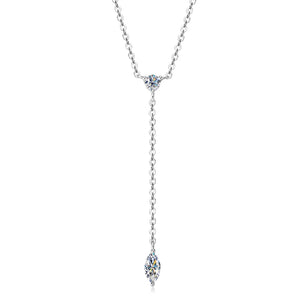 Marquise Cut Y-Shape Moissanite Necklace - Ornalux