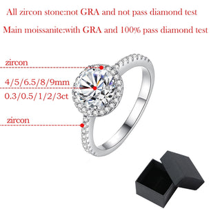 0.3-3CT Sparkling D Color Moissanite Ring - Ornalux