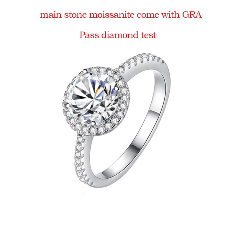 0.3-3CT Sparkling D Color Moissanite Ring - Ornalux