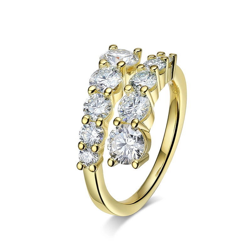 Luxury 3.26Cttw Moissanite Diamond Twist Ring - Ornalux