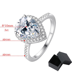 Luxury 3CT Pear Cut Moissanite Ring - Ornalux