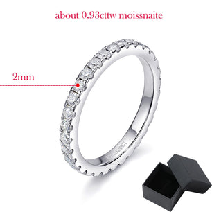 Luxury 2mm Moissanite Eternity Band Ring - Ornalux